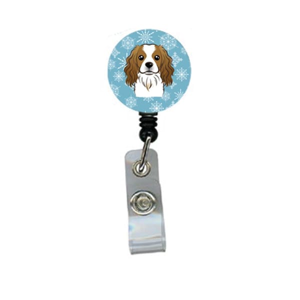 Teacher&Aposs Aid Snowflake Cavalier Spaniel Retractable Badge Reel TE2926808 - main